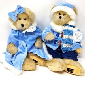 Baby Blue Plush Bears Boy n girl 2003 Trade Secret Snowflake Snowball w Tags